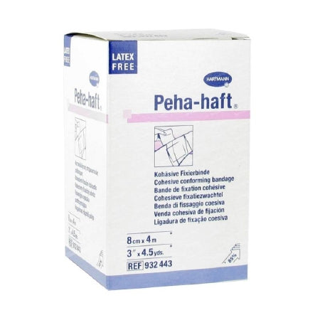 Hartmann Peha-haft Cohesive Bandage 3 Inch X 4-1/2 Yard Self-adherent Closure White NonSterile - 932443