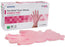 McKesson McKesson Pink Nitrile Exam Glove Medium NonSterile Nitrile Standard Cuff Length Textured Fingertips Pink Not Chemo Approved - 14-6NPNK4