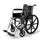 Excel 2000 - Wheelchair Dual Axle Full Length Arm Footrest / Fixed Height Black Upholstery 18 Inch Seat Width Adult 300 lbs. Weight Capacity - Medline - MDS806100D