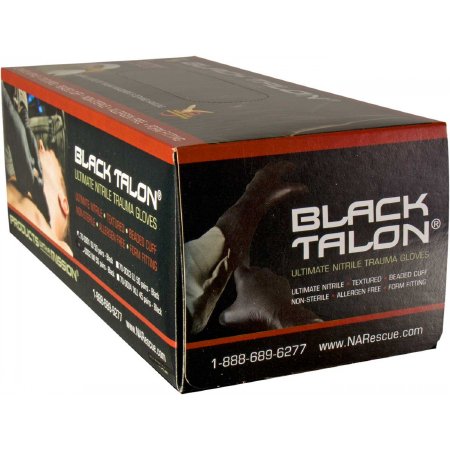 Black Talon - Exam Glove Small NonSterile Nitrile Extended Cuff Length Fully Textured Black Not Chemo Approved - 70-0001