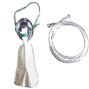 Med-Tech Resources NonRebreather Oxygen Mask Elongated Style Pediatric User One Size Fits Most Adjustable Elastic Head Strap - TR-25158-50