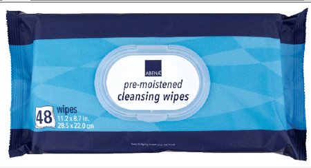 Abena North America Abena Personal Wipe Soft Pack Purified Water / Aloe / Vitamin E Scented 48 Count - 3775