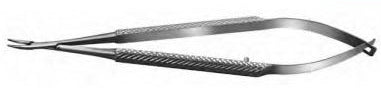 Bausch & Lomb - Needle Holder 118 mm Length Curved 7 mm Fine Jaw Round Knurled Handle - 3-420