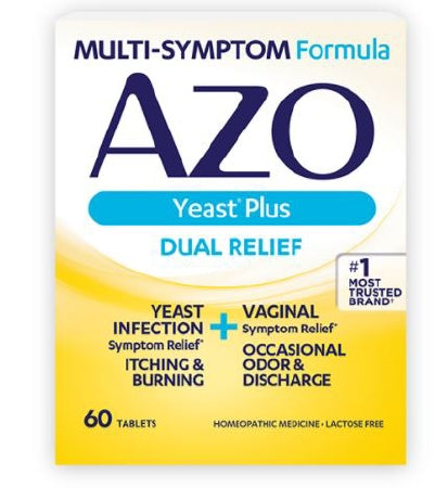 I Health Inc Azo Yeast Plus Vaginal Antifungal Tablet 60 per Bottle Box - 87651060667