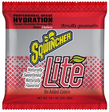 Kent Precision Foods Sqwincher Lite Electrolyte Replenishment Drink Mix Fruit Punch Flavor 19.1 oz. - X360-M5600