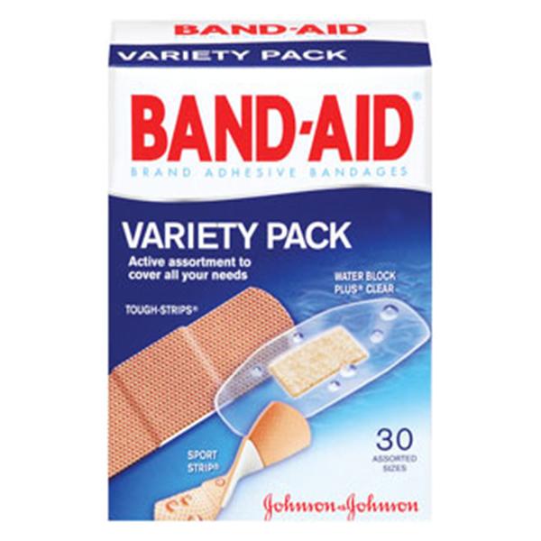 J&J Consumer Products Bandage Plastic/Fabric Band-Aid Assorted Sizes Flexible Assorted Latex 30X24/Ca - 100484800