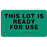 Precision Dynamics - Pre-Printed Label Laboratory Use Green Paper This Lot Is Ready For Use Black Quality Control Label 1-3/4 X 3 Inch - 59704159