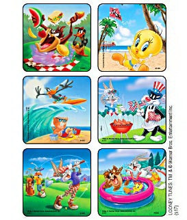 Medibadge Kids Love Stickers 75 Per Unit Looney Tunes Outdoor Fun Scenes Sticker - 1665P