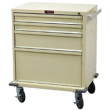 Harloff V-Series Treatment Cart 22 X 29.5 X 34 Inch 4 Drawers Red - V24-4K