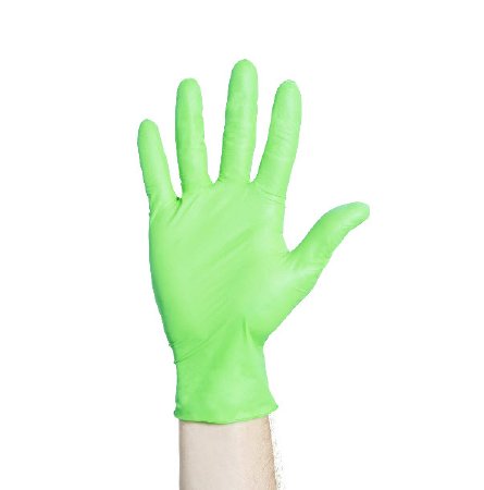 Flexaprene* Green - Exam Glove Medium NonSterile Chloroprene Standard Cuff Length Textured Fingertips Green Not Chemo Approved - 44794