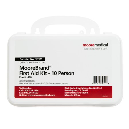 McKesson McKesson First Aid Kit 10 Person Plastic Case - 30321