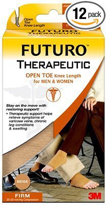 3M Futuro Compression Stockings Knee High Medium Beige Open Toe - 71033EN