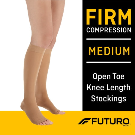 3M Futuro - Compression Stocking Knee High Medium Beige Open Toe - 71033EN