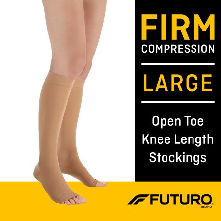 3M Futuro - Compression Stocking Knee High Large Beige Open Toe - 71050EN