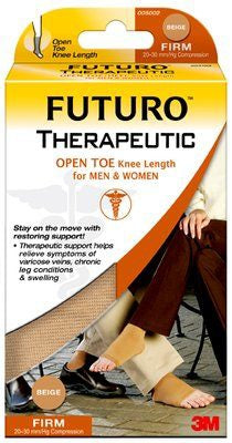 3M Futuro Compression Stockings Knee High Large Beige Open Toe - 71050OTHEN