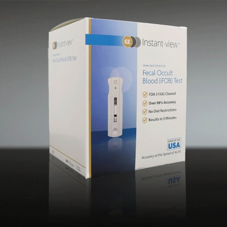 Alfa Scientific Designs Inc Instant-View Driven Flow Rapid Test Kit Colorectal Cancer Screening Fecal Occult Blood Test (iFOB or FIT) Stool Sample CLIA Waived 50 Tests - 05-7602CA-50