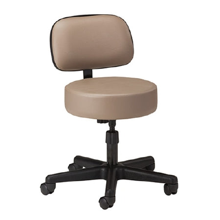 Clinton Industries Standard Series Lift Stool Upholstered Back Spin Lift Height Adjustment 5 Casters Wedgewood - 2130-21-3WW