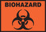 Accuform Signs - Pre-Printed Label Warning Label Black / Orange Vinyl Biohazard w/Sign Black Biohazard 3-1/2 X 5 Inch - LBHZ506VSP