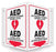 Bilingual Projection - Wall Sign First Aid Sign AED w/Symbol - SBPSP657