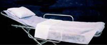 Allcare - Stretcher Sheet Fitted Sheet 30 X 72 Inch Blue Disposable - EF600