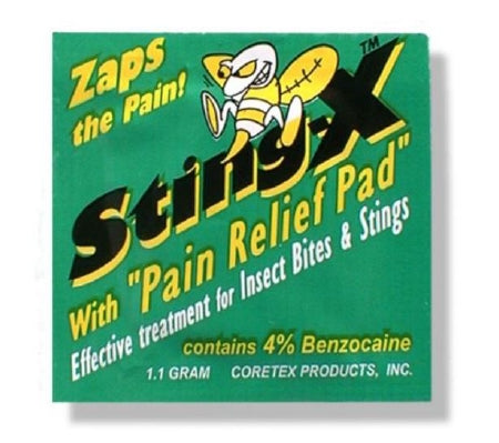 Coretex Products Sting X Sting and Bite Relief 300 per Box Towelette - 33741