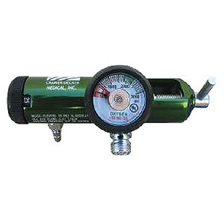 CRAMER DECKER MEDICAL, INC. Oxygen Regulator Adjustable 0 - 25 LPM Barb Outlet CGA-870 - AREG8725-B2D