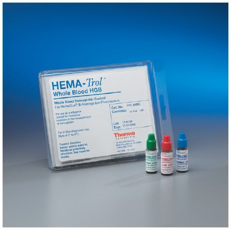 Fisher Scientific NERL HEMA-Trol Control Whole Blood HGB Normal Level 6 X 3 mL - 22806003