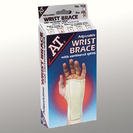 A-T SURGICAL MFG CO INC Wrist Brace Removable Palmar Stay Left Wrist Small - -33L-S