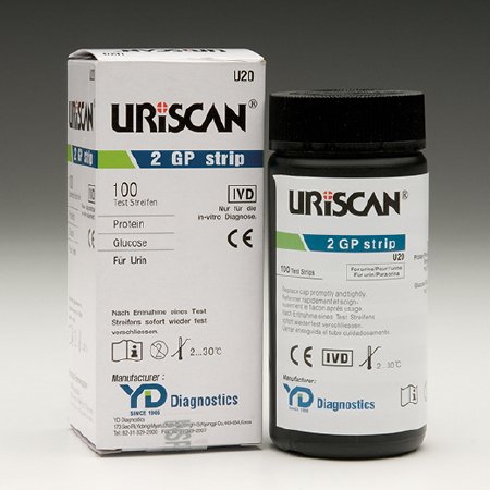 Uriscan - Regent Strips Glucose, Protein 100 per Bottle - U20