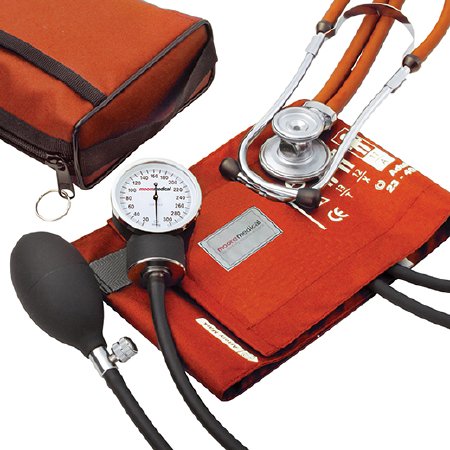 McKesson Brand - Aneroid Sphygmomanometer Combo Kit Combo Kit Size 11 Nylon Cuff 22 Inch Stethoscope Tube Sprague Rappaport Stethoscope - 768-641-11AORMM