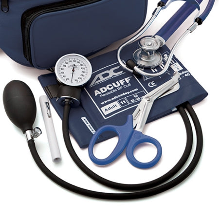 Pro's Combo IV - Aneroid Sphygmomanometer Combo Kit Fanny Pack Essentials Kit Size 11 Nylon Cuff 22 Inch Stethoscope Tube Adscope Sprague Stethoscope - 769-641-11AN
