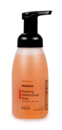 McKesson McKesson Antibacterial Soap Foaming 8.5 oz. Pump Bottle Clean Scent - 53-23123-8.5