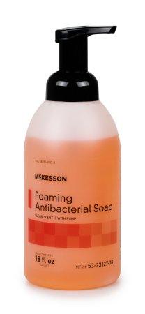 McKesson McKesson Antibacterial Soap Foaming 18 oz Pump Bottle Clean Scent - 53-23127-18