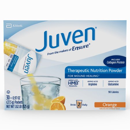 Abbott Nutrition Juven Arginine / Glutamine Supplement Orange Flavor 0.97 oz. Individual Packet Powder - 66674