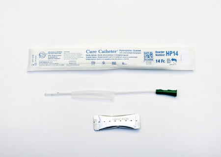 Cure Medical Cure Catheter Urethral Catheter Straight Tip Hydrophilic Coated Plastic 14 Fr. 10 Inch - HP14
