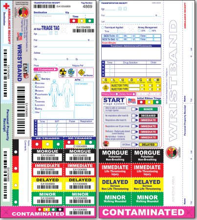 Disaster Management Systems - Triage Tag For Emergency Sites Multi Col ...