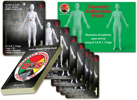 Disaster Management Systems - Triage and Extraction Card Set Active Shooter Victim Cards - DMS-06020