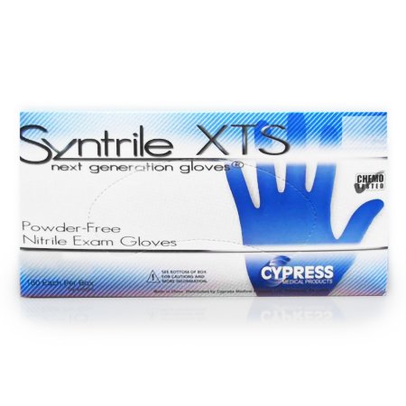 Syntrile XTS - Exam Glove Small NonSterile Nitrile Standard Cuff Length Textured Fingertips Blue Chemo Tested - 27-12