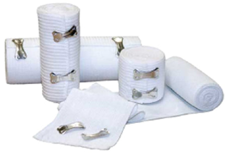 McKesson Medical Surgical Economy Elastic Bandage 4 Inch X 5 Yard Standard Compression Clip Detached Closure White NonSterile - 50-45
