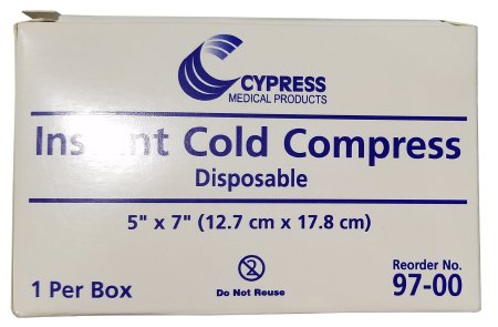 McKesson Medical Surgical Cypress Instant Cold Pack General Purpose Small 5 X 7 Inch Plastic Disposable - 97-00