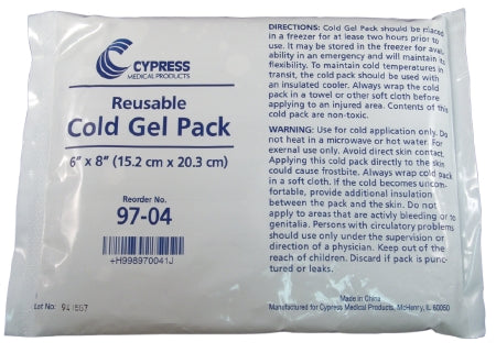 McKesson Medical Surgical Cypress Freeze Gel General Purpose Large 6 X 8 Inch Plastic Reusable - 97-04