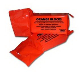 Dick Medical Supply Orange Blocks Economy Head Block 4 X 5 X 10 Inch - 50230SP