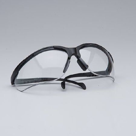 Venture II - Safety Glasses Adjustable Temple Clear Tint Polycarbonate Lens Black Frame Over Ear One Size Fits Most - SB1810S