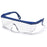 Pyramex Integra Safety Glasses Adjustable Temple Anti-scratch Coating Clear Tint Polycarbonate Lens Blue Frame Over Ear One Size Fits Most - SN410S