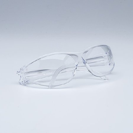 Pyramex Fastrac Safety Glasses Anti-scratch Coating Clear Tint Polycarbonate Lens Clear Frame Over Ear One Size Fits Most - S1410S