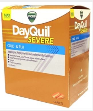 RJ General DayQuil Cold and Cough Relief 325 mg - 5 mg - 200 mg - 15 mg Strength Caplet 2 per Pack - 29725