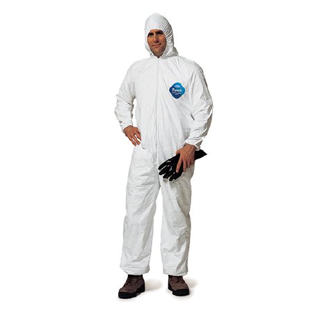 DuPont Tyvek - Coverall with Hood Large White Disposable NonSterile - TY-14127-LG