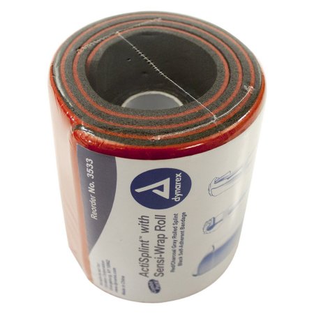 ActiSplint - General Purpose Splint Rolled Splint Red / Charcoal Gray 4-1/4 X 36 Inch - Splint, 2 Inch X 5 Yard - Sensi-Wrap - 3533