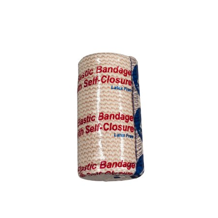 Dynarex - Elastic Bandage 4 Inch X 5 Yard Standard Compression Hook and Loop Closure Tan NonSterile - 3660