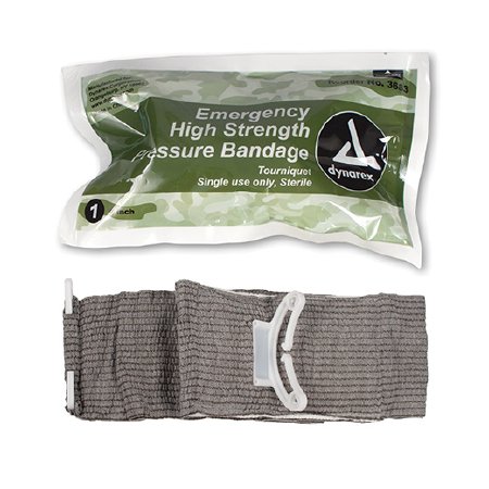Dynarex - Trauma Pressure Dressing with Wrap 4 Inch Width Standard Compression Closure Bar Gray 4 X 7 Inch Pad Sterile - 3683